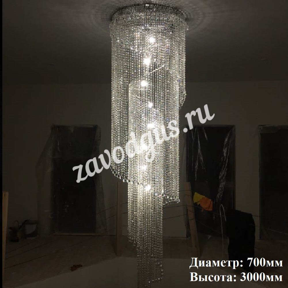 Винтаж Спираль в интерьере Спиральная хрустальная люстра