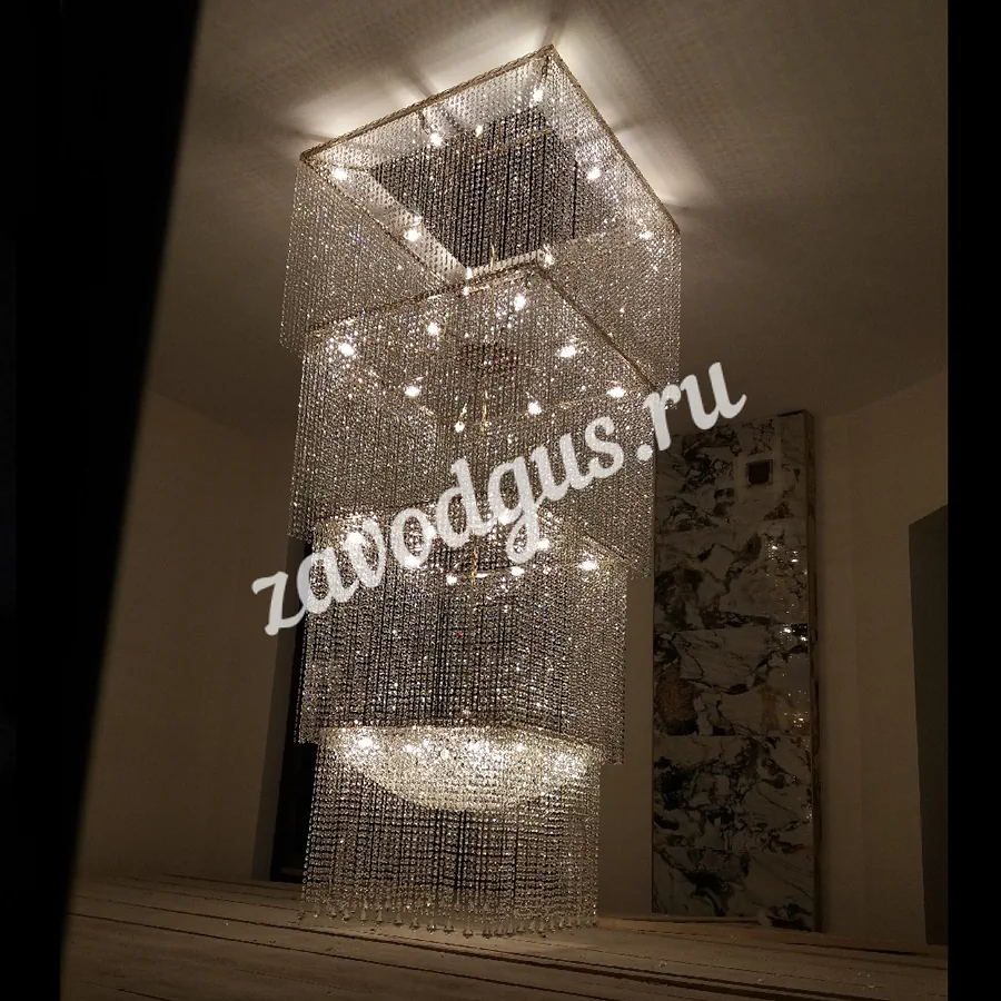 Хрустальная люстра с LED-лампами Гусь-Хрустальный